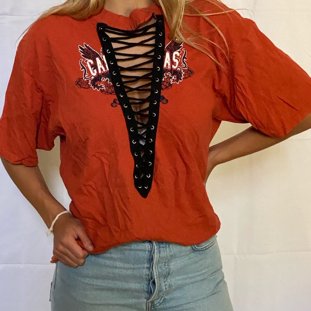 LF lace up shirt